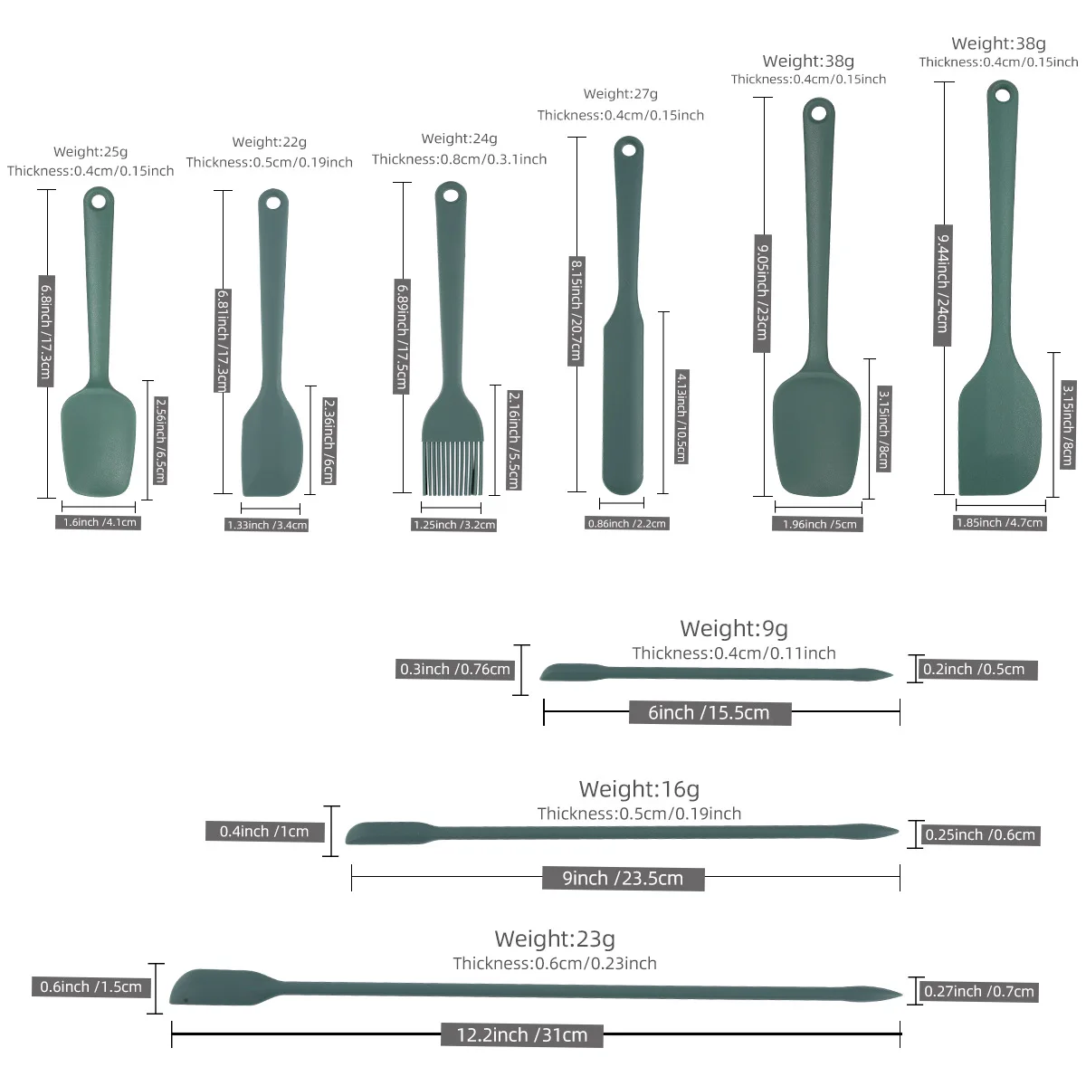 Silicone Baking Tool Set 6-pie - Okonomiyaki Spatula review and price